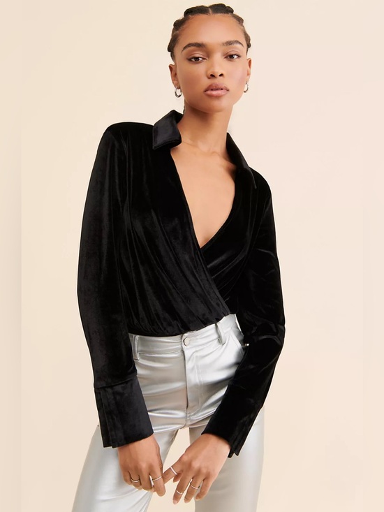 Anthropologie Tops - 4th & Reckless Taya Velvet Bodysuit